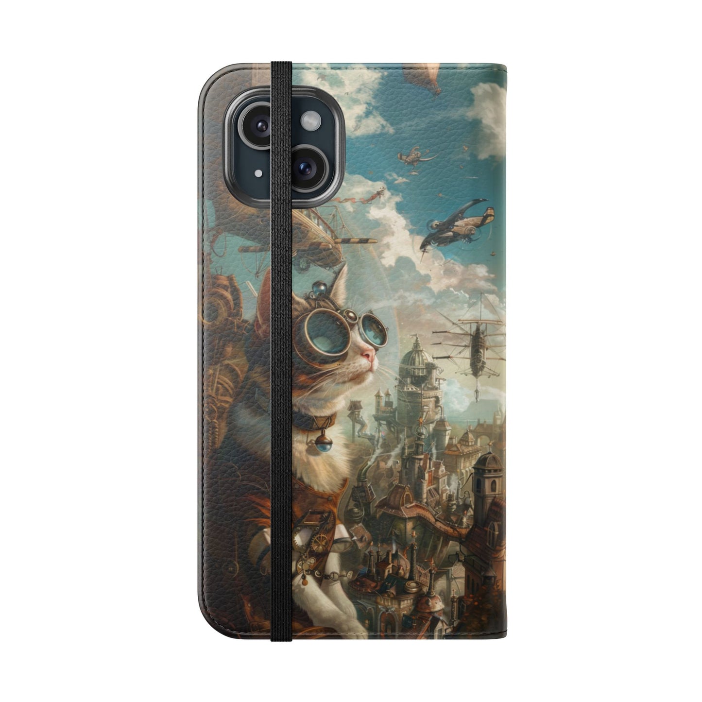 Steampunk Aviator Cat - Wallet Flip Case