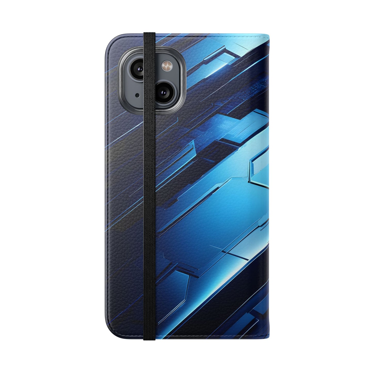 Blue Tech Matrix - Wallet Flip Case