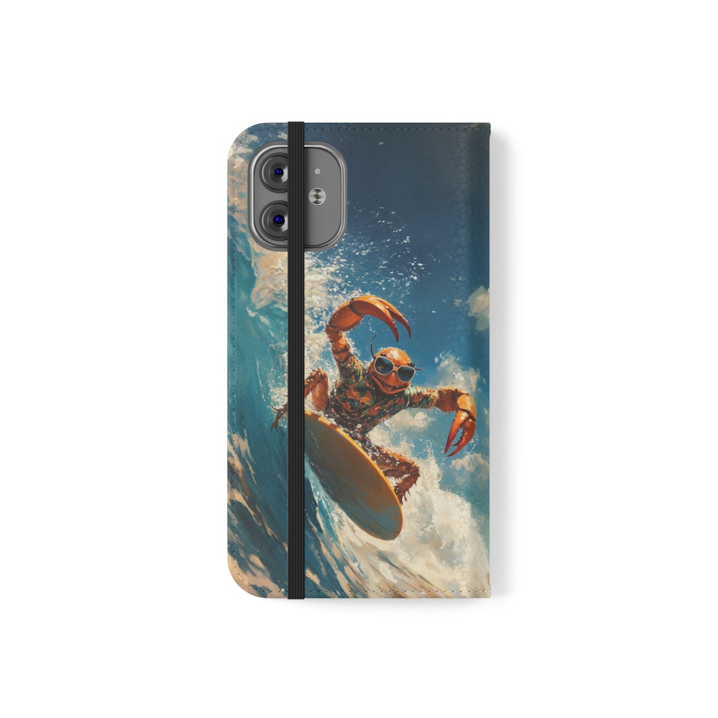 Surfing Crab - Wallet Flip Case