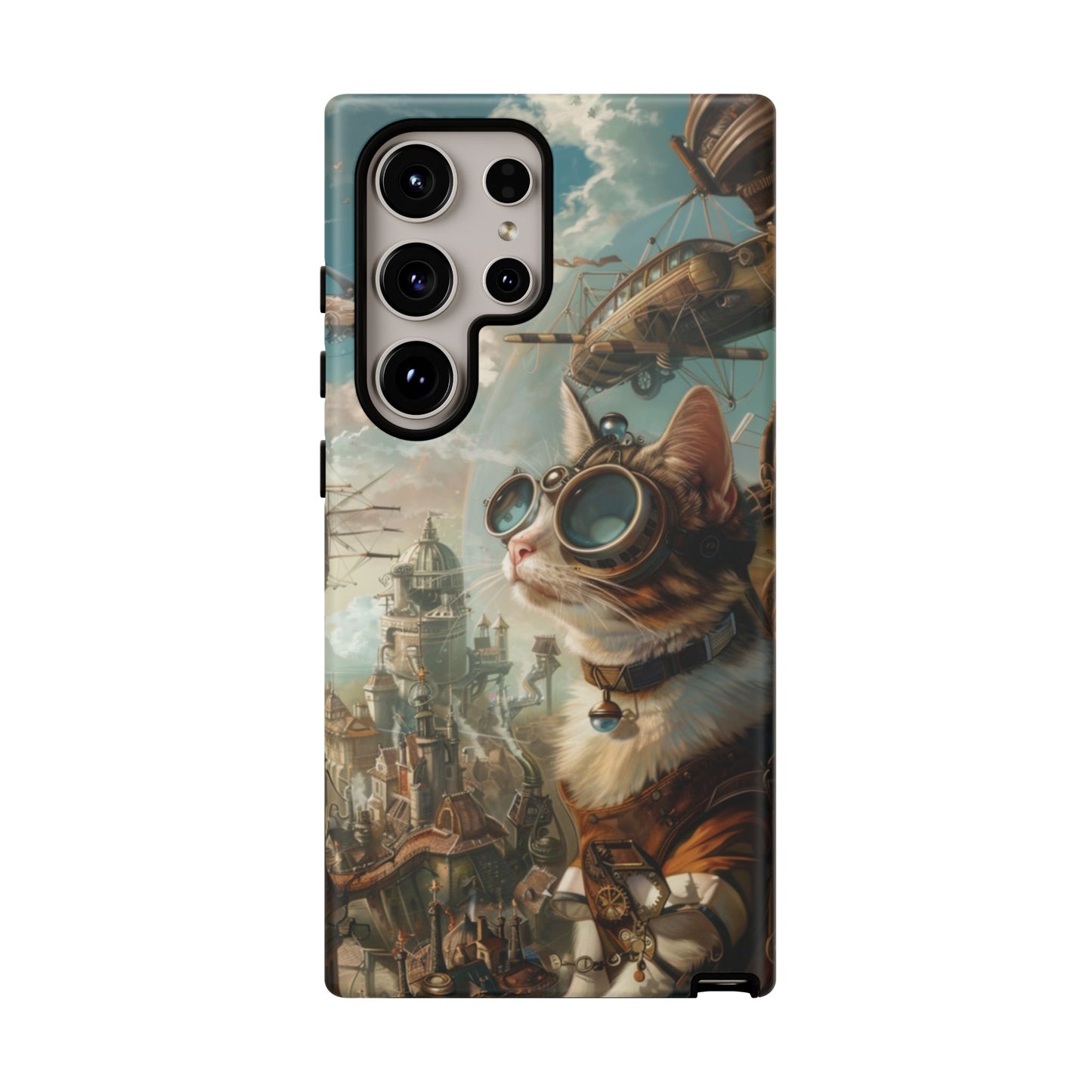 Steampunk Cat Adventurer - iPhone, Google Pixel, Samsung Galaxy