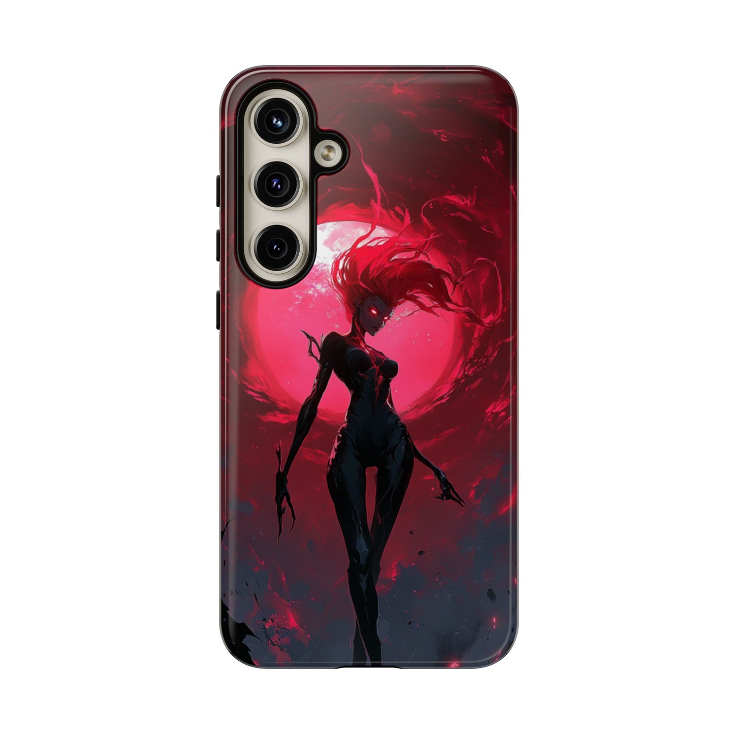 Crimson Eclipse Gothic Gaming Phone Case - iPhone, Google Pixel, Samsung Galaxy