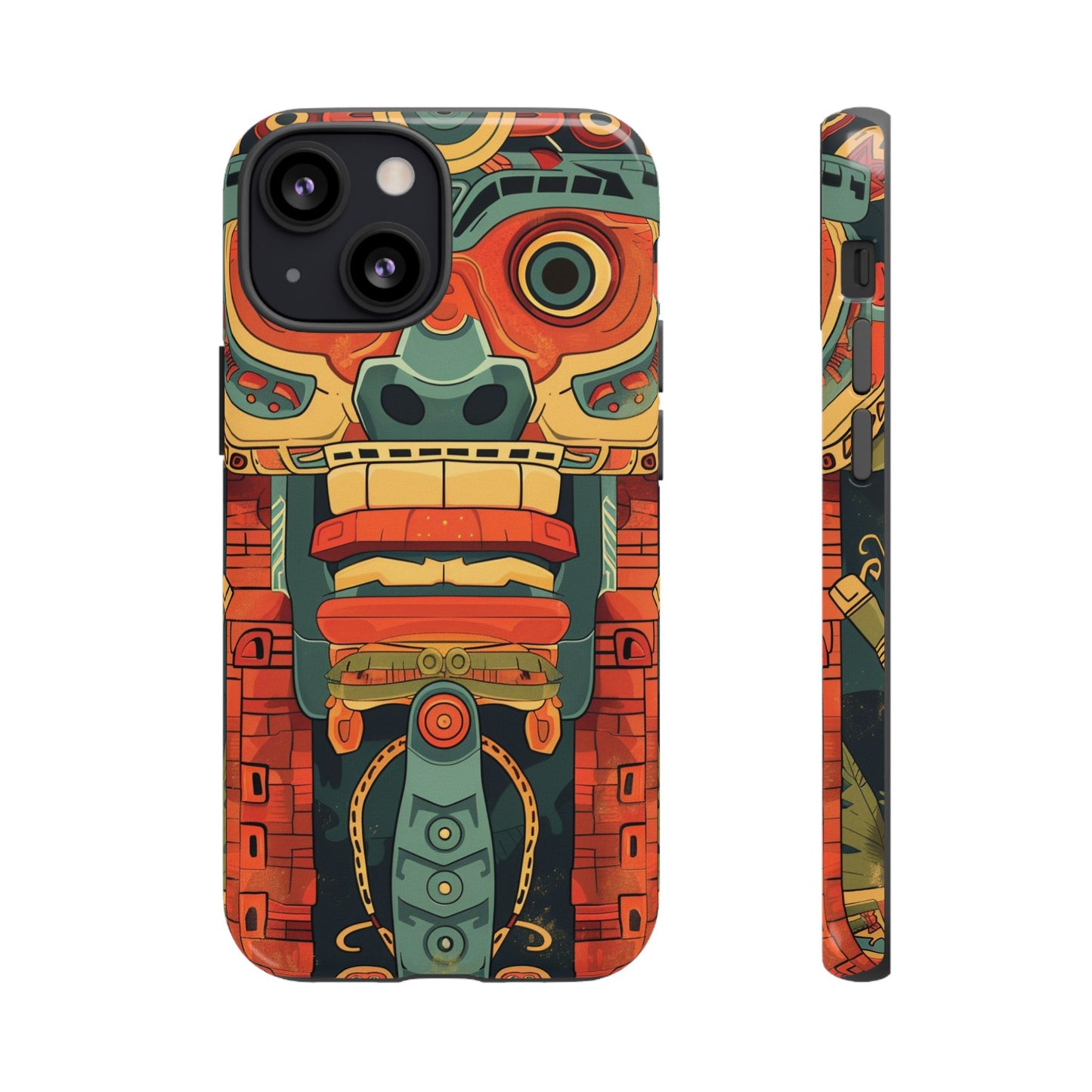 Aztec Totem Mask - Tough iPhone Case