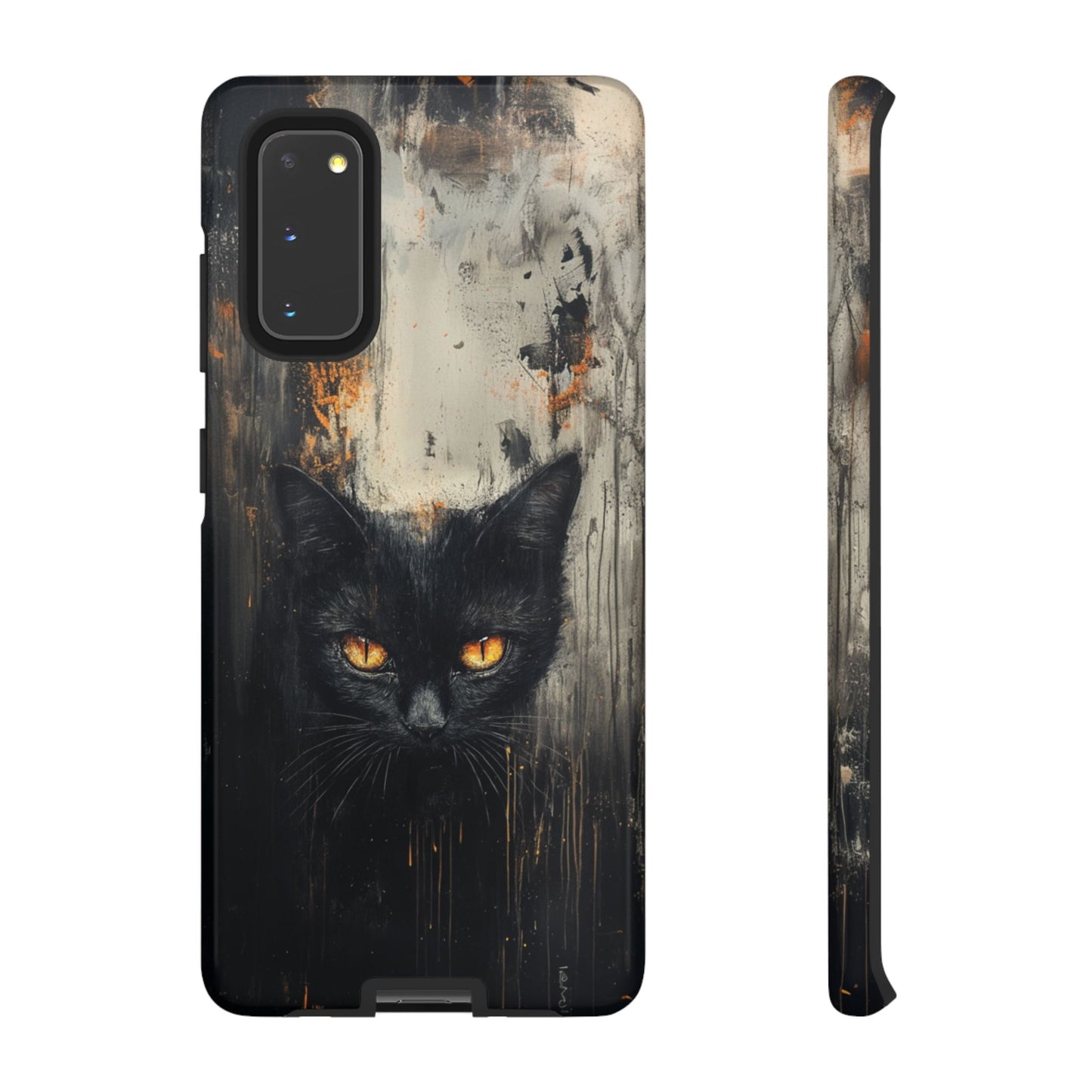 Black Cat Shadow Gaze - Tough Samsung Galaxy Case