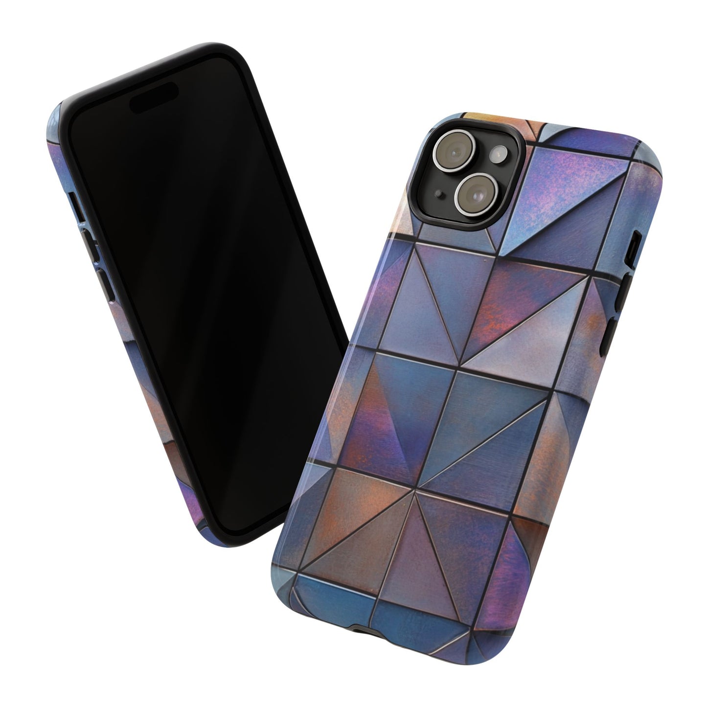 Iridescent Geometric Triangles Phone Case - iPhone, Samsung Galaxy, Google Pixel