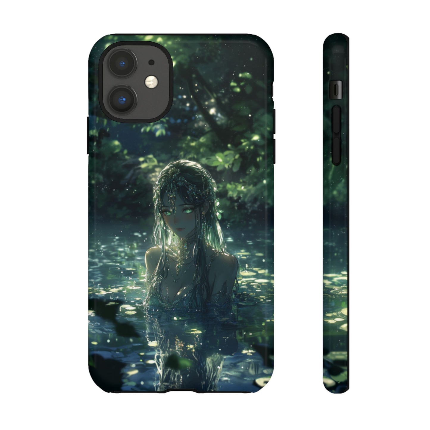 Forest Water Nymph Green Eyes Pond - Tough iPhone Case