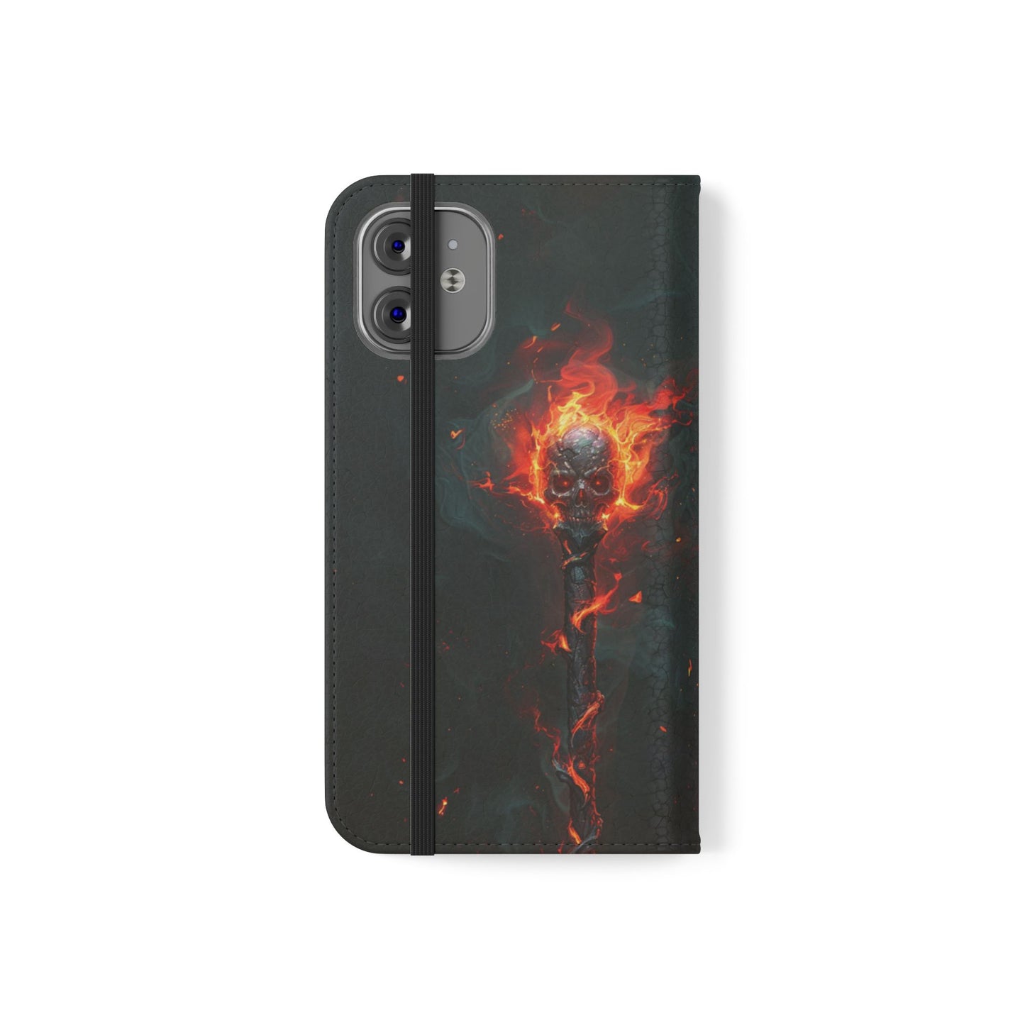 Inferno Skull Staff - Wallet Flip Case
