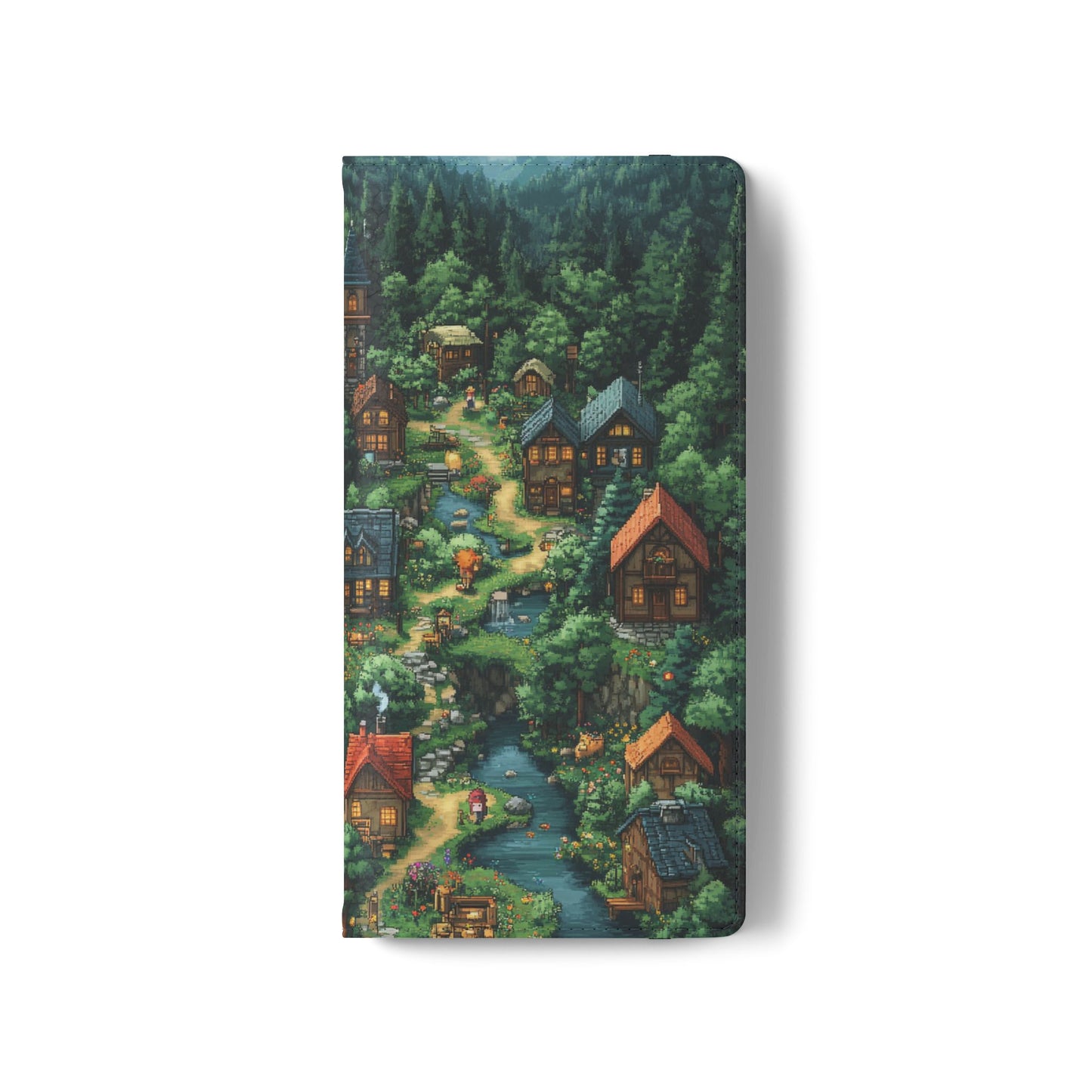 Pixel Forest Hamlet - Wallet Flip Case