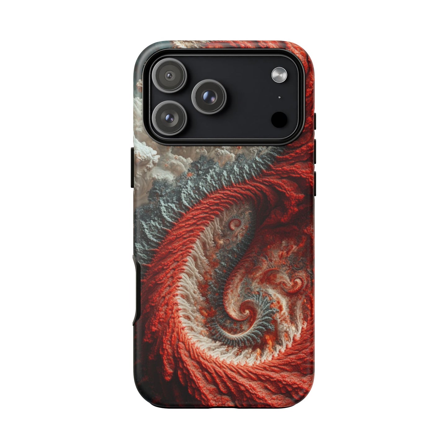 Crimson Spiral Fractal – Tough iPhone Case