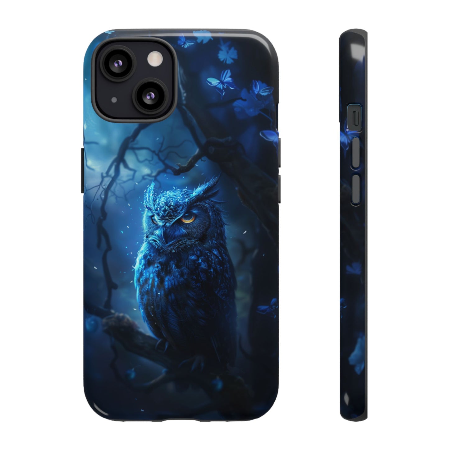Azure Nocturne Owl – Tough iPhone Case