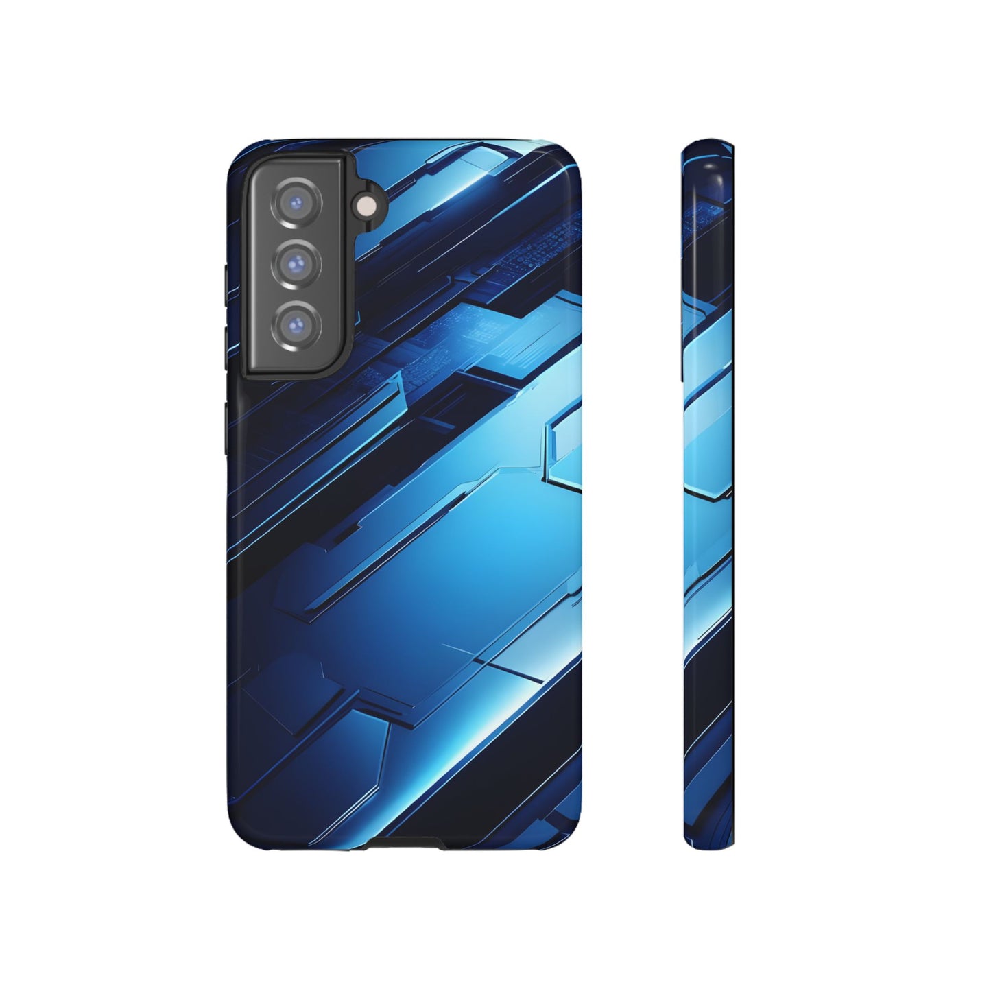 Blue Tech Matrix - Tough Samsung Galaxy Case