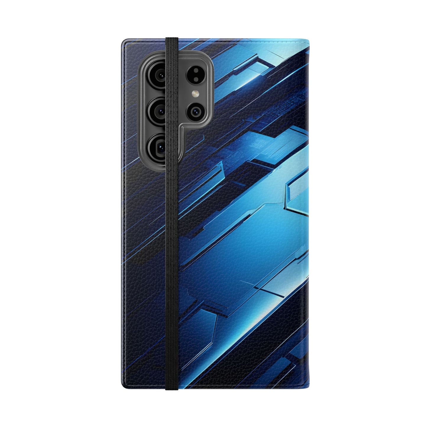 Blue Tech Matrix - Wallet Flip Case