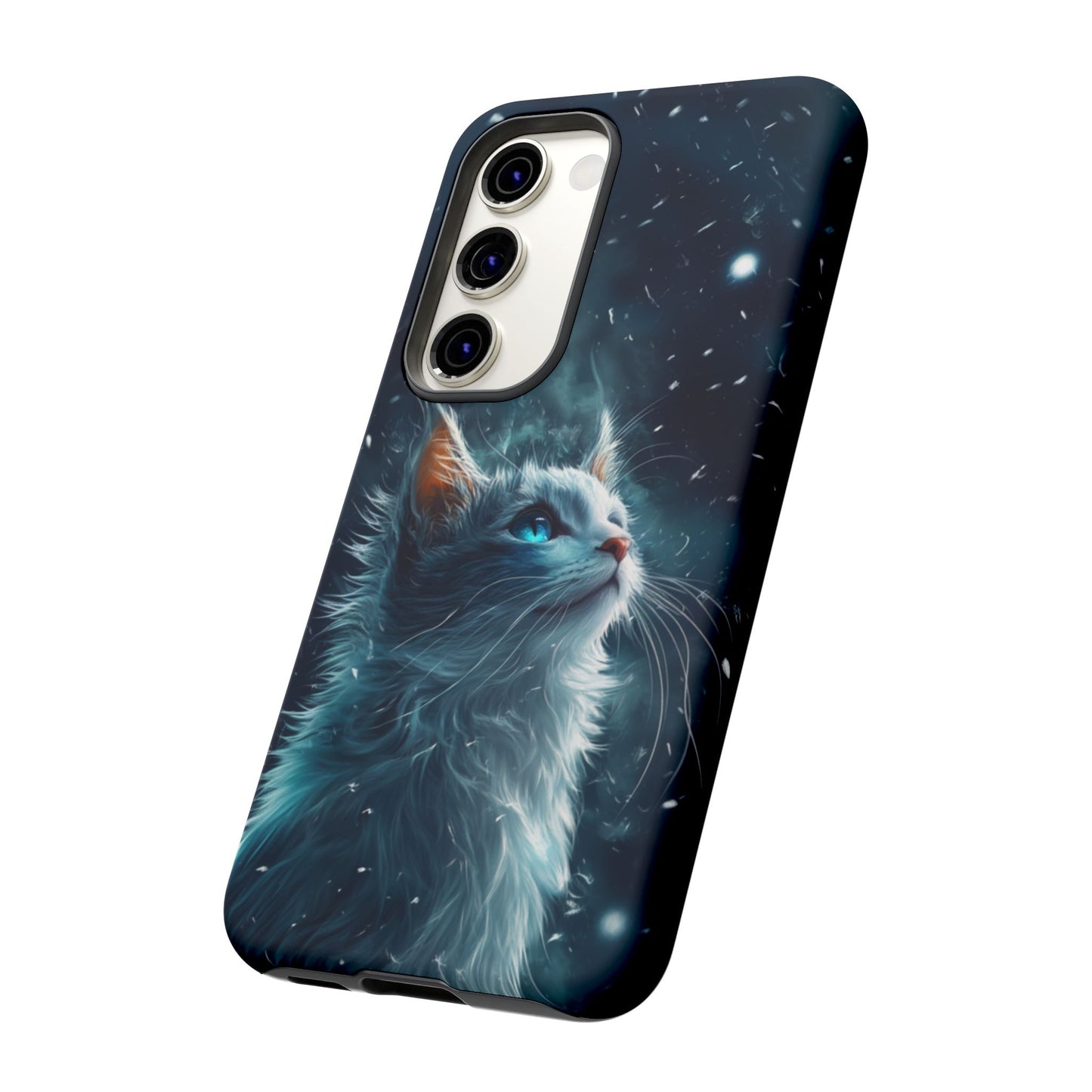 Ethereal Gaze White Cat Phone Case - iPhone, Google Pixel, Samsung Galaxy