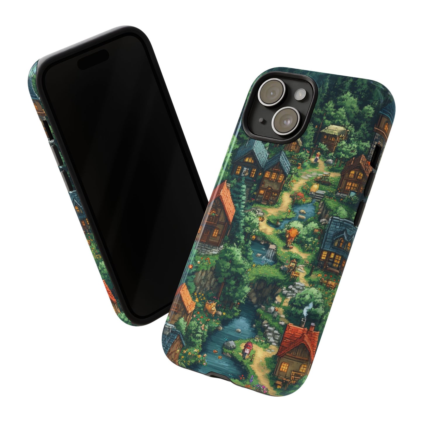 Enchanted Village: Pixel Paradise Phone Case - iPhone, Google Pixel, Samsung Galaxy