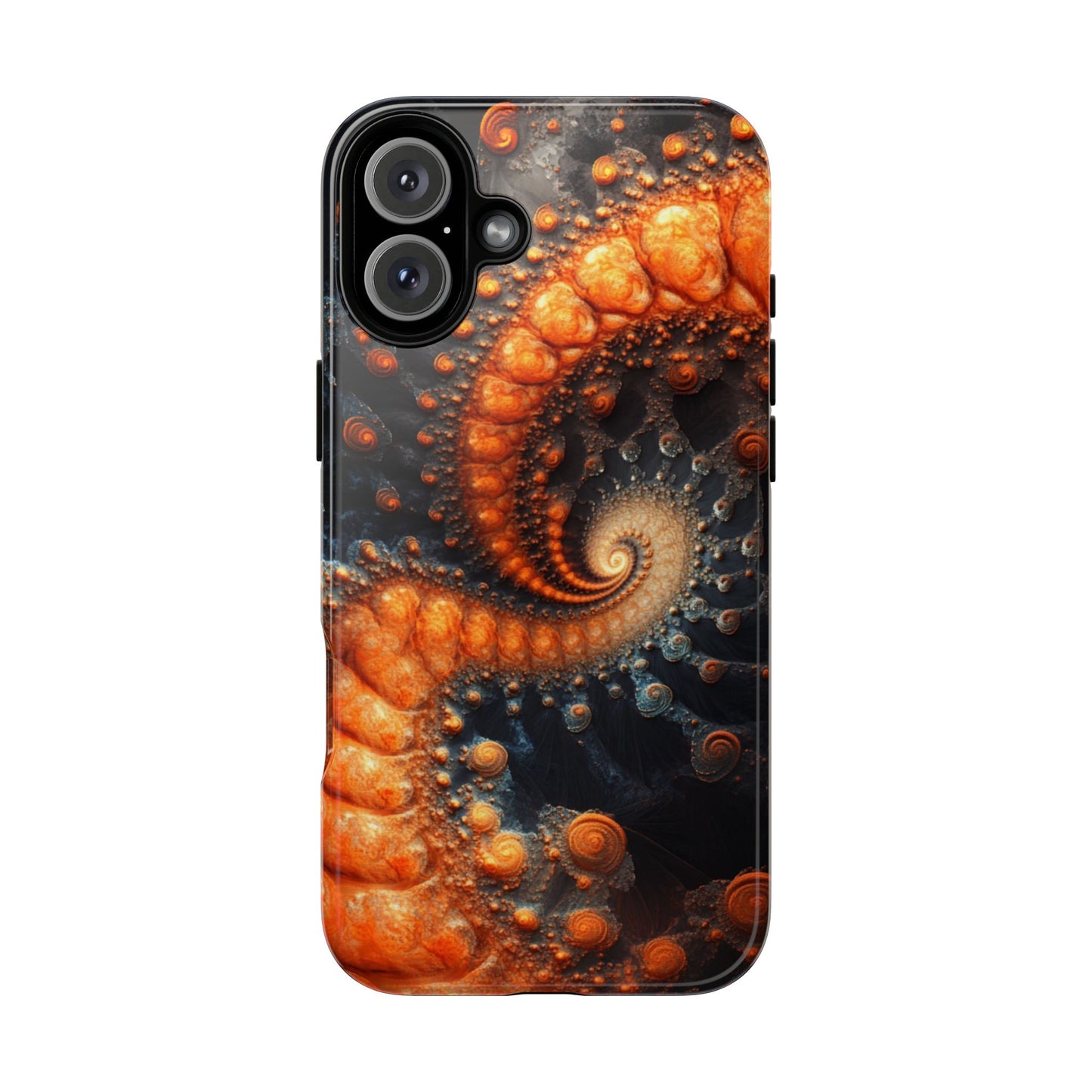 Amber Spiral Fractal – Tough iPhone Case