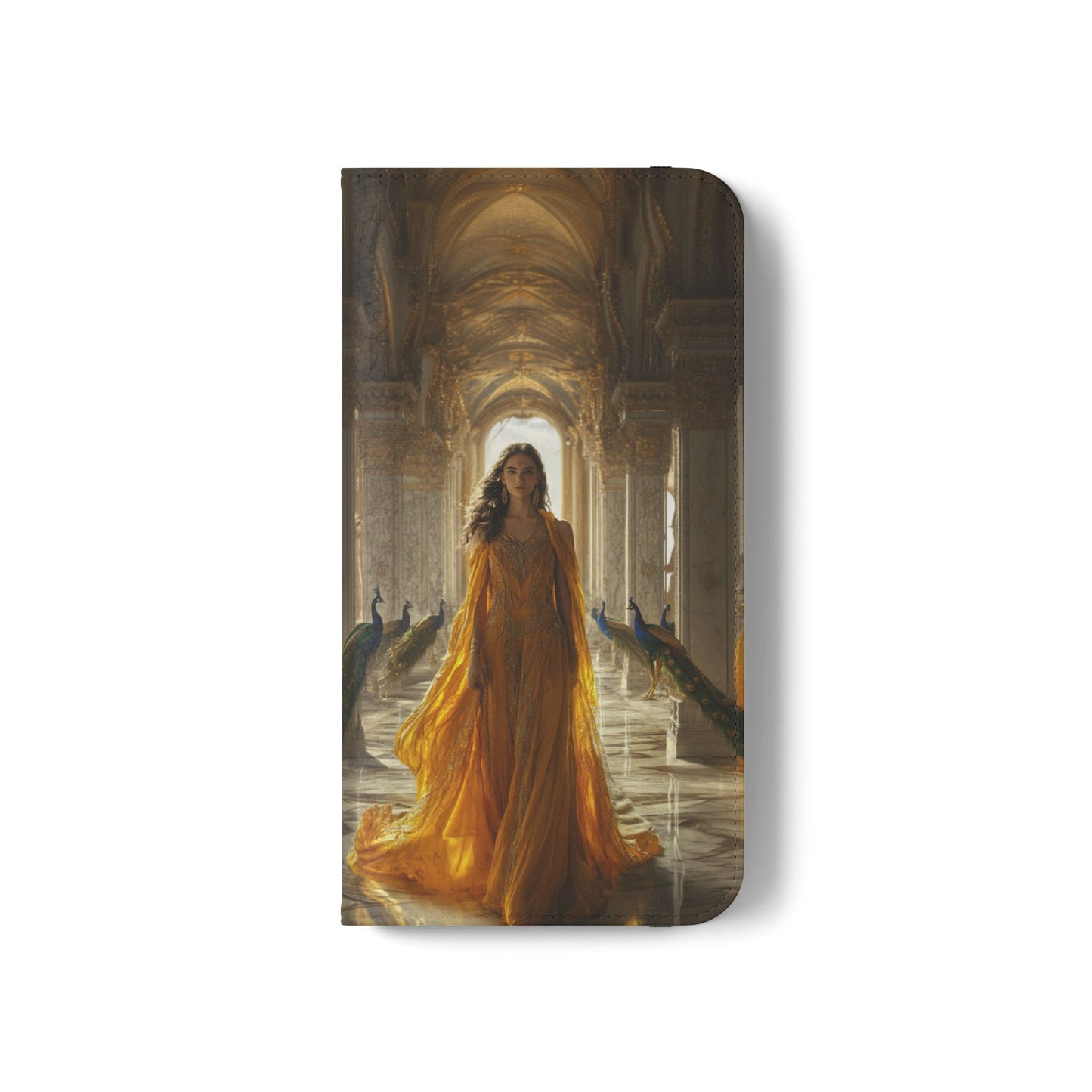 Hera Golden Palace Peacock Goddess - Wallet Flip Case