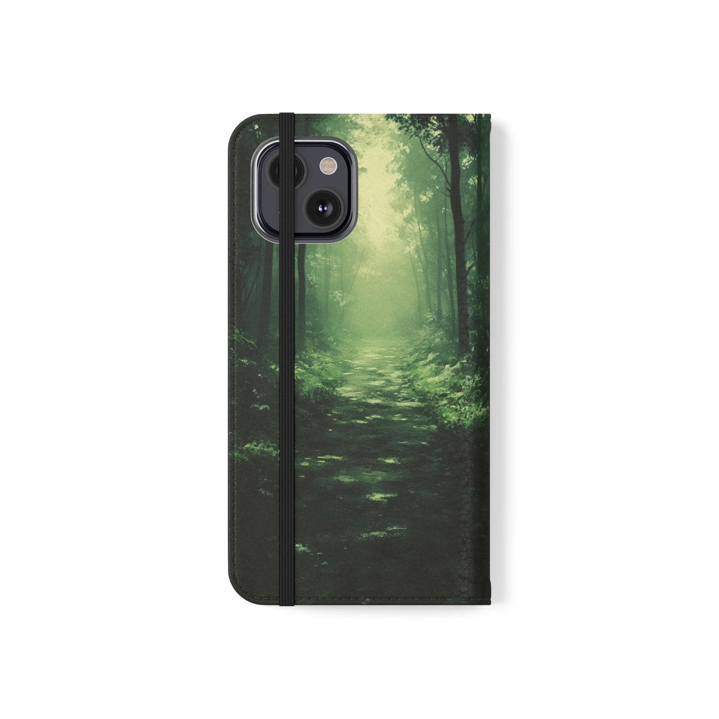 Emerald Mist Forest Path - Wallet Flip Case