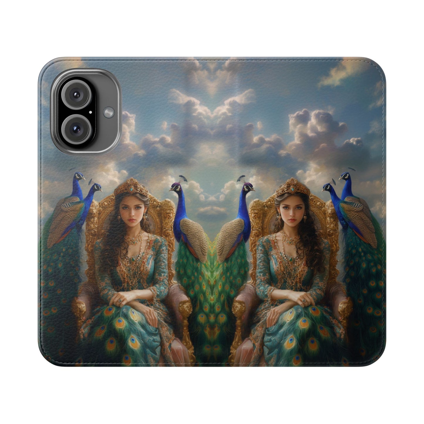 Hera Peacock Empress Golden Throne - Wallet Flip Case
