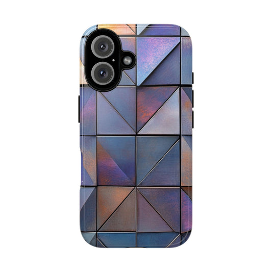 Iridescent Geometric Triangles Phone Case - iPhone, Samsung Galaxy, Google Pixel