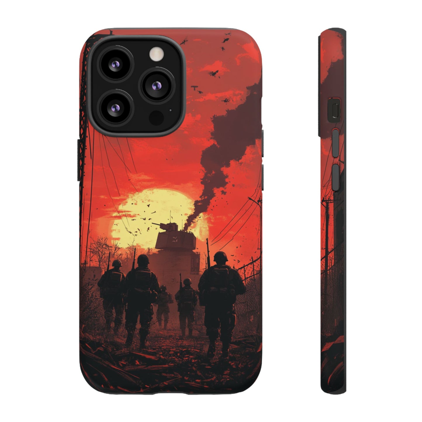 Dystopian Sunset Soldier Phone Case - iPhone, Google Pixel, Samsung Galaxy