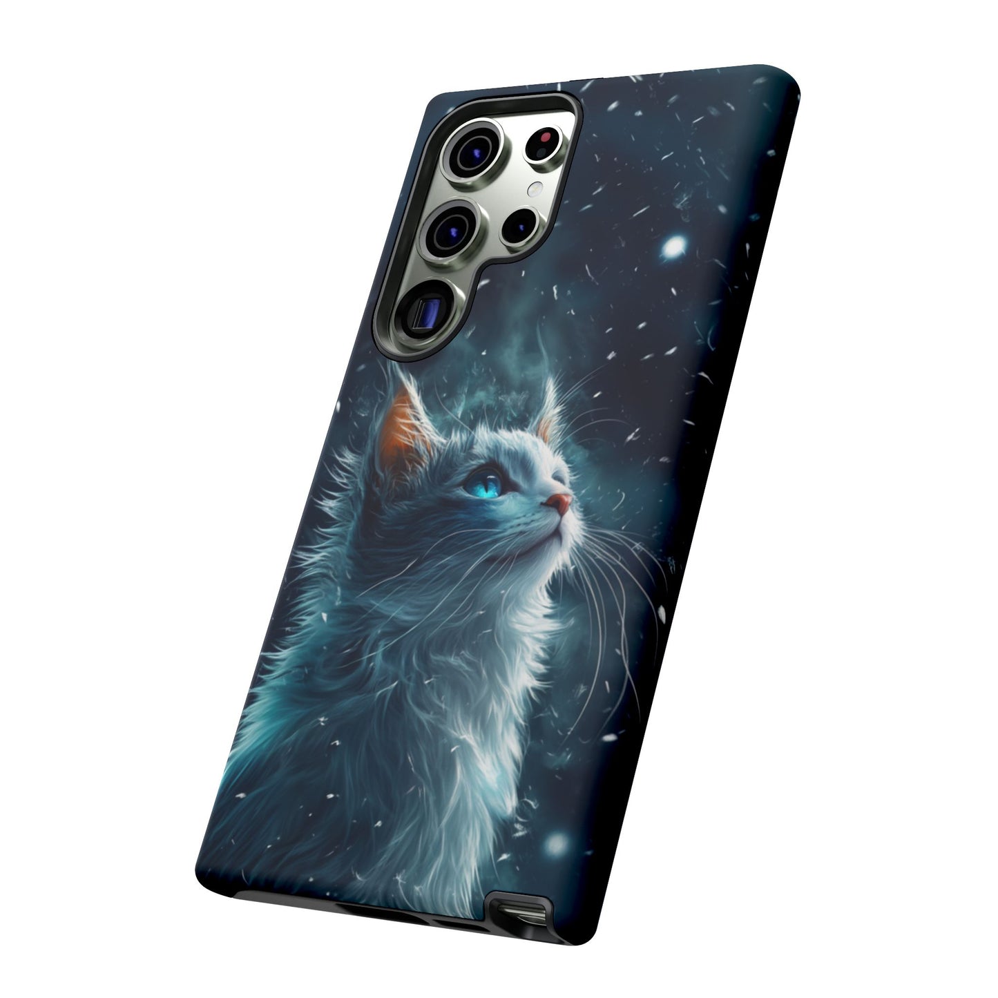 Ethereal Gaze White Cat Phone Case - iPhone, Google Pixel, Samsung Galaxy