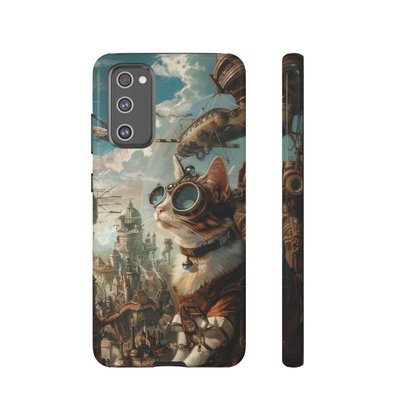 Steampunk Cat Adventurer - iPhone, Google Pixel, Samsung Galaxy