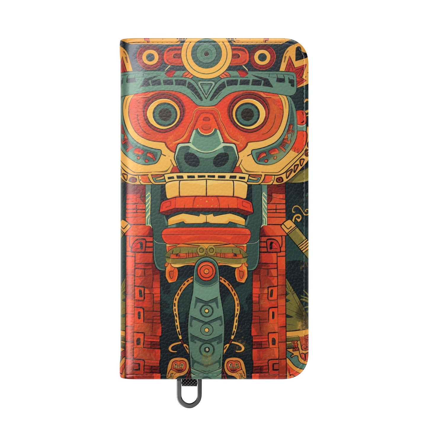 Aztec Totem Mask - Wallet Flip Case