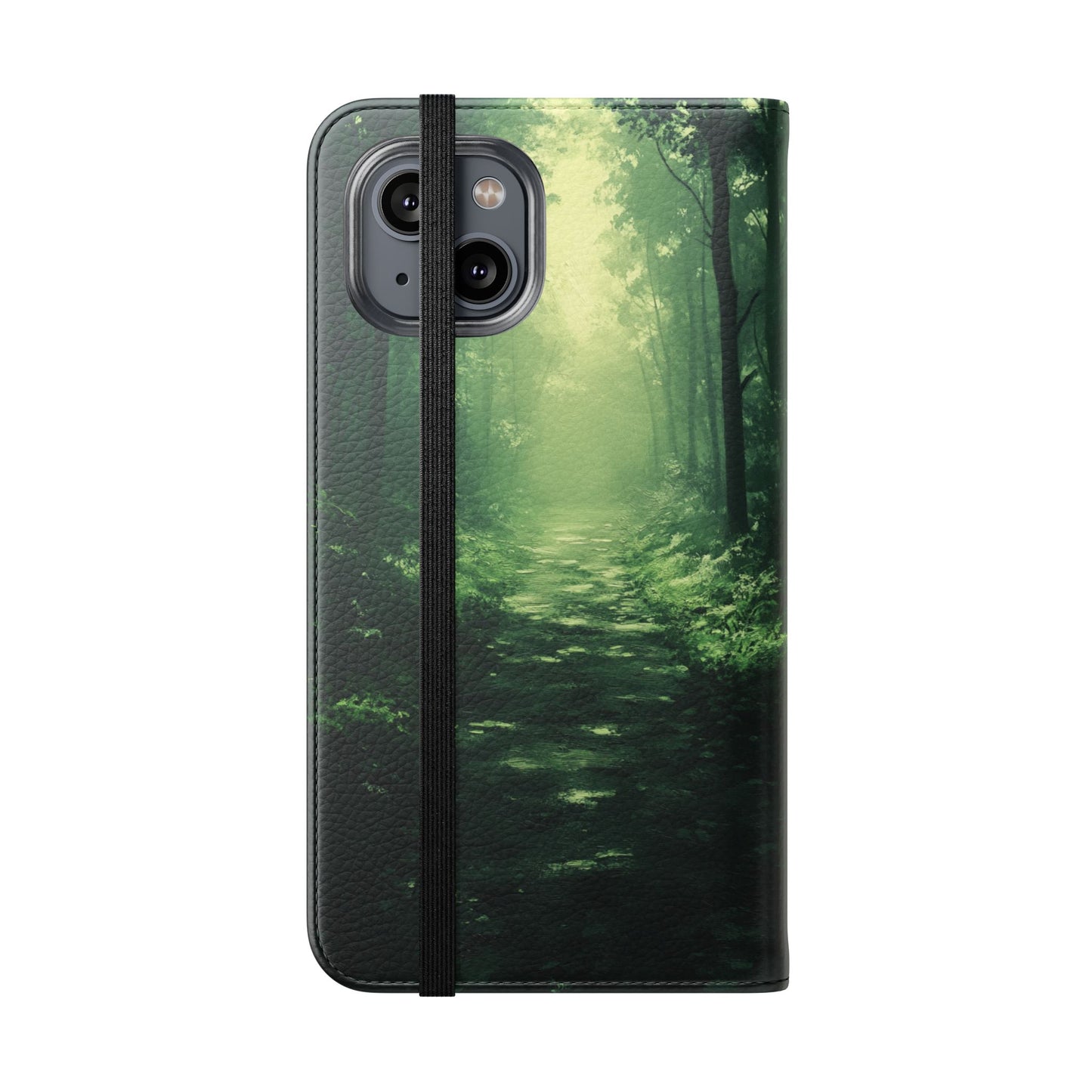Emerald Mist Forest Path - Wallet Flip Case