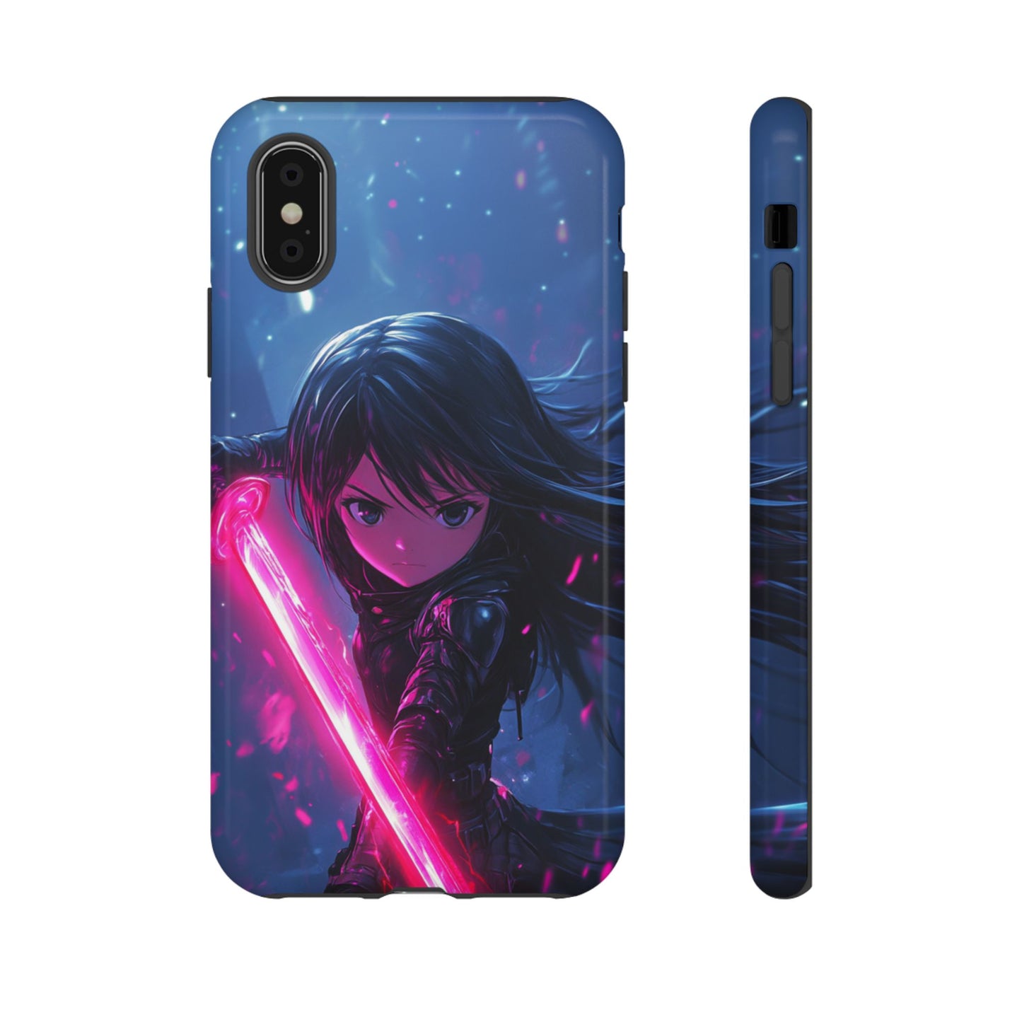 Neon Blade Warrior – Tough iPhone Case
