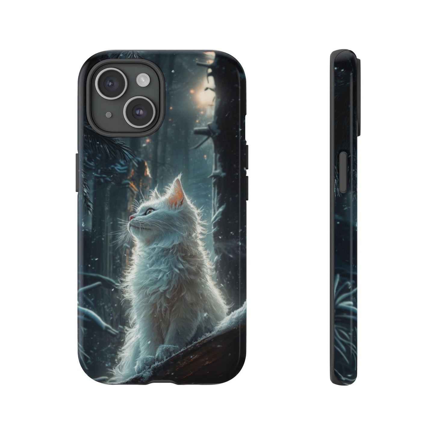 Winter Enchantment White Cat Phone Case - iPhone, Google Pixel, Samsung Galaxy