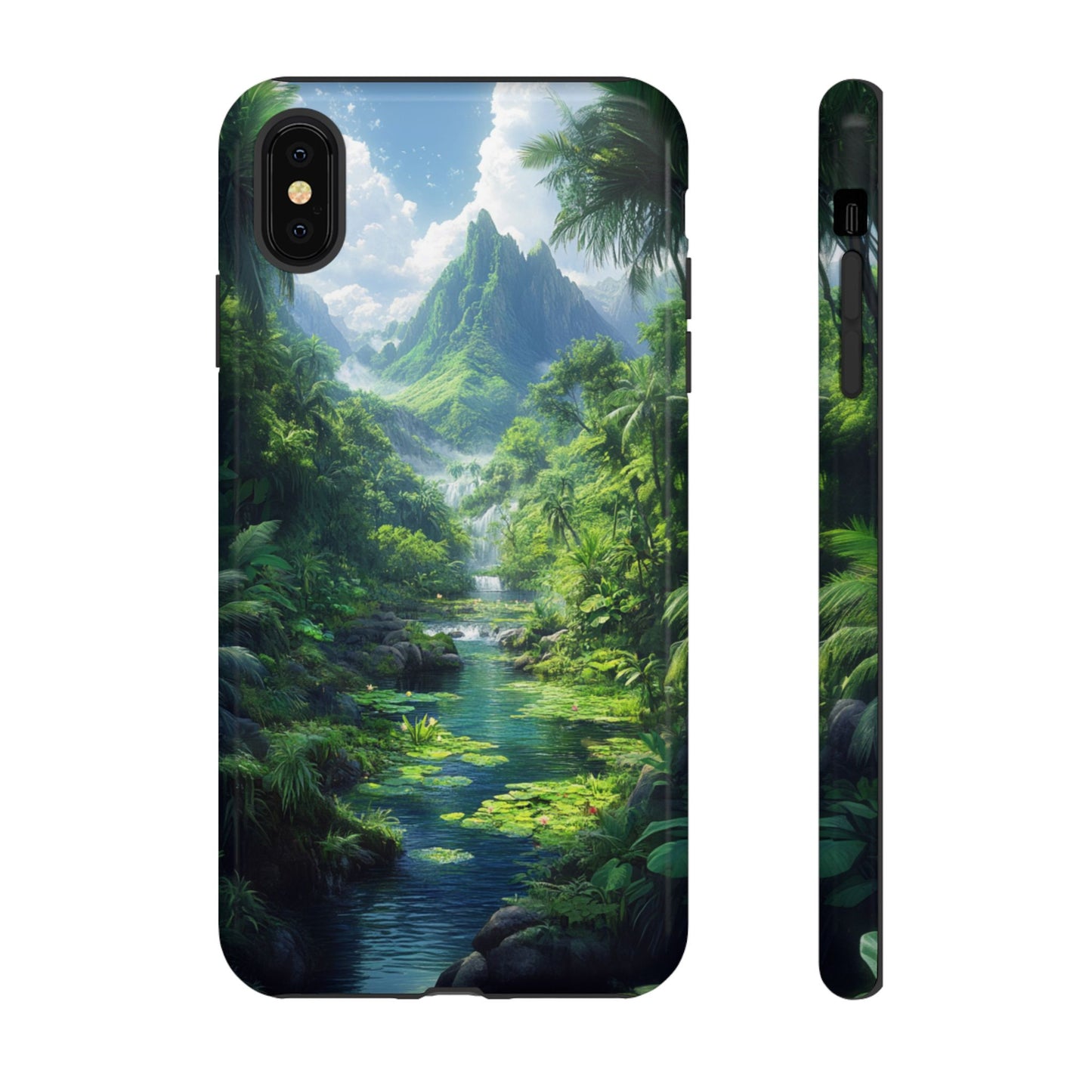 Verdant Jungle Cascade – Tough iPhone Case