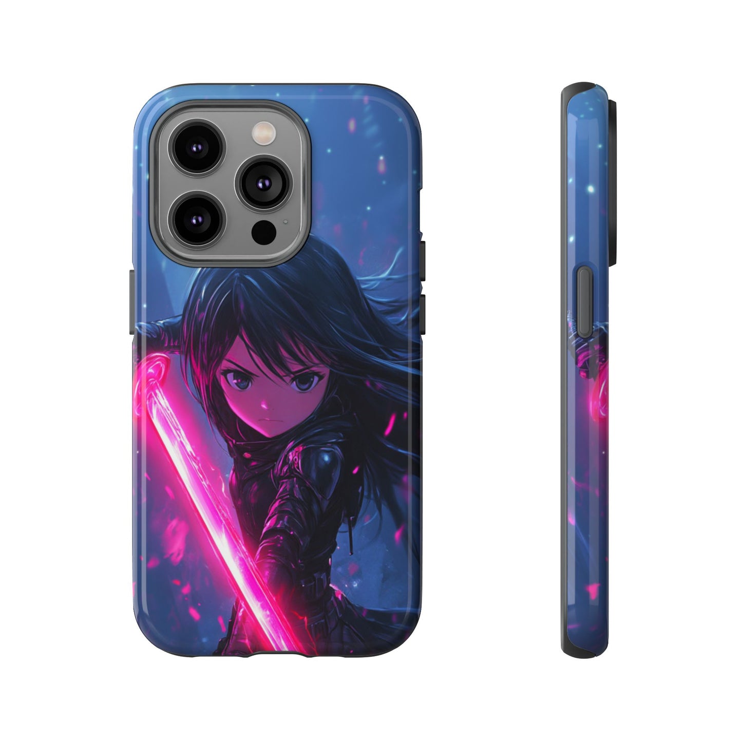 Neon Blade Warrior – Tough iPhone Case