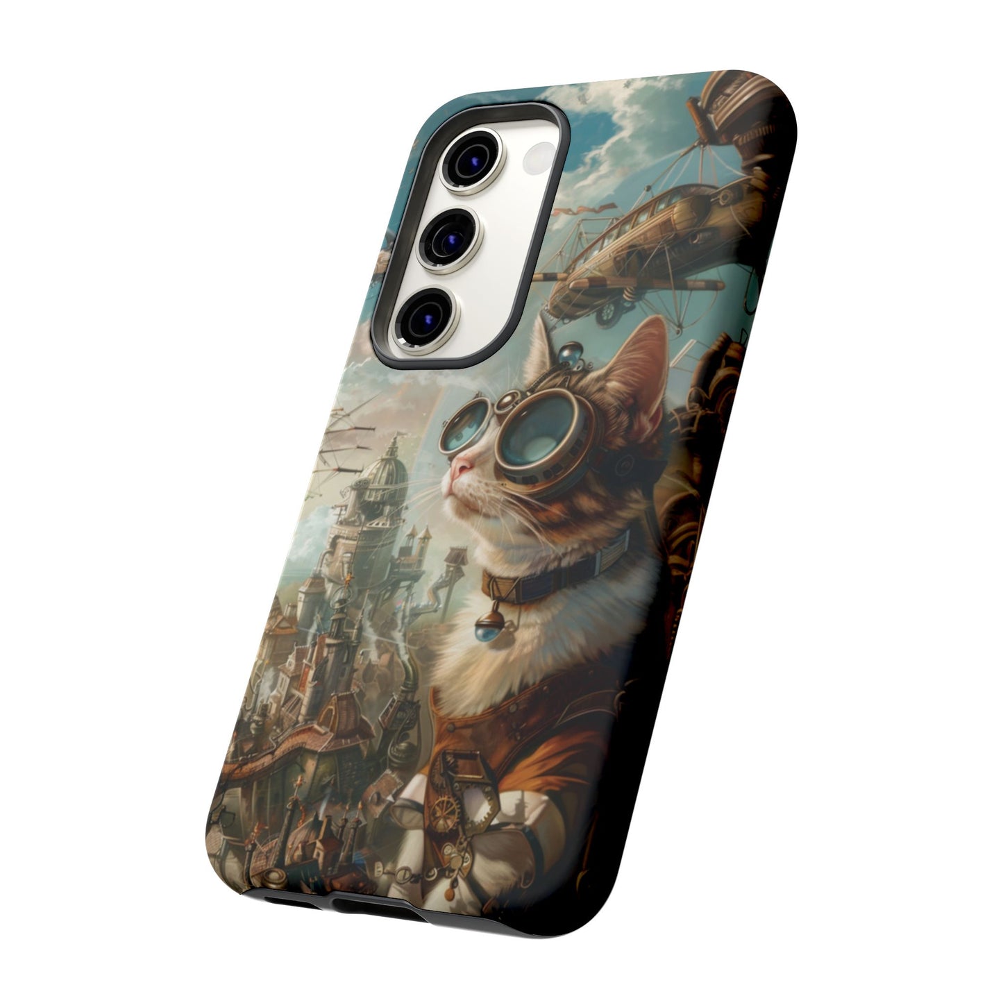 Steampunk Cat Adventurer - iPhone, Google Pixel, Samsung Galaxy