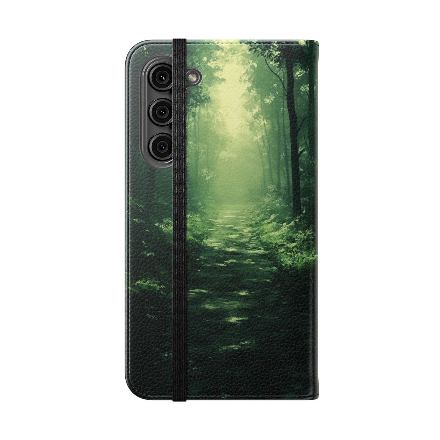 Emerald Mist Forest Path - Wallet Flip Case