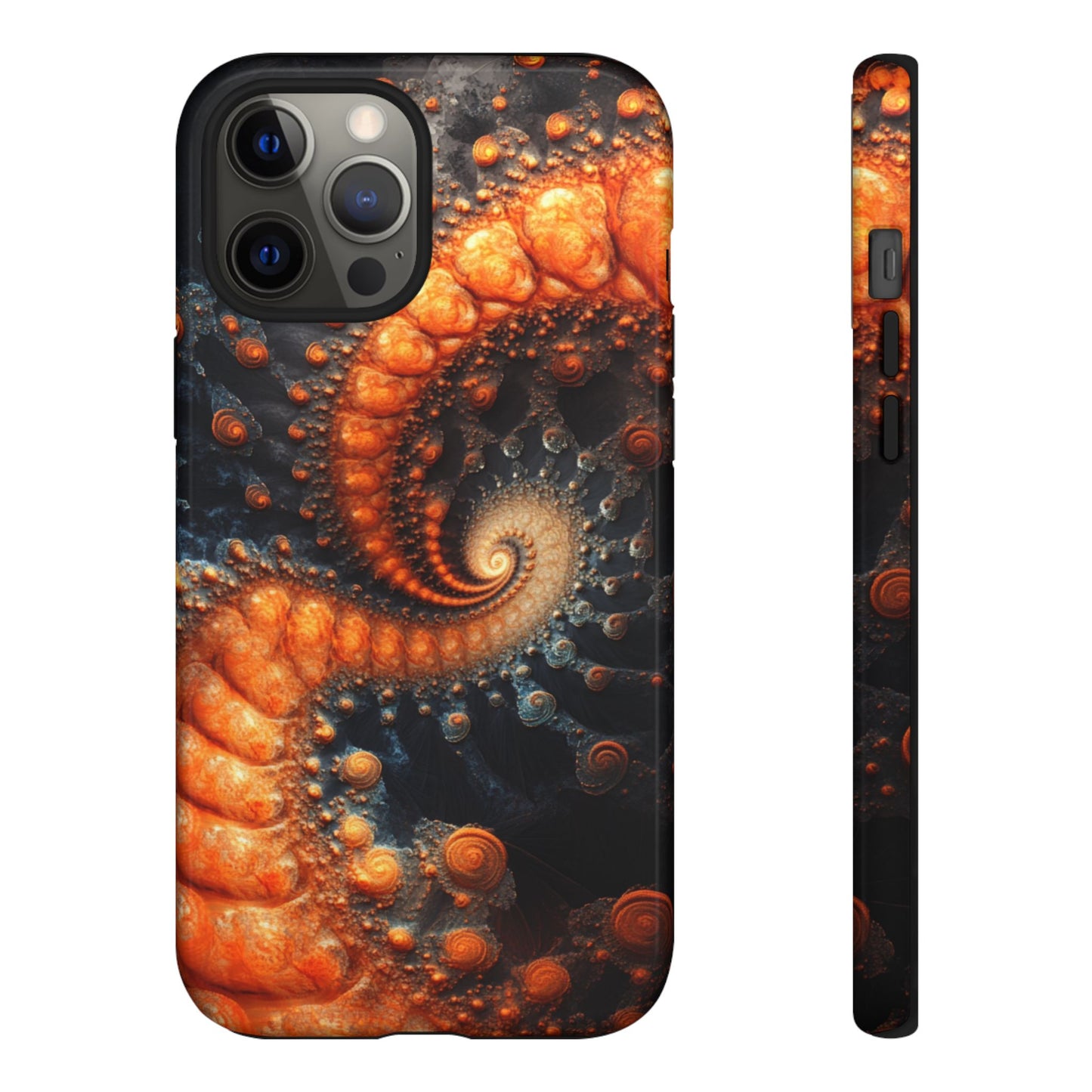 Amber Spiral Fractal – Tough iPhone Case