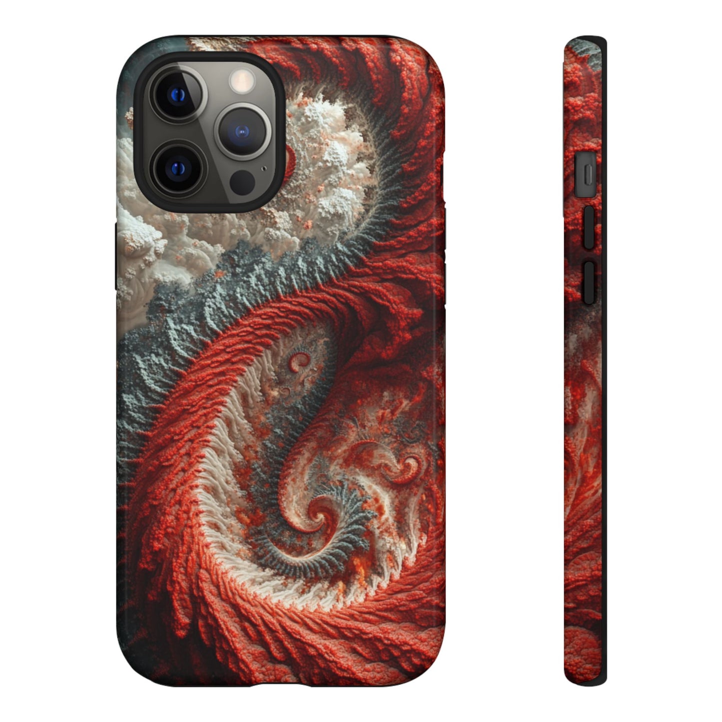 Crimson Spiral Fractal – Tough iPhone Case