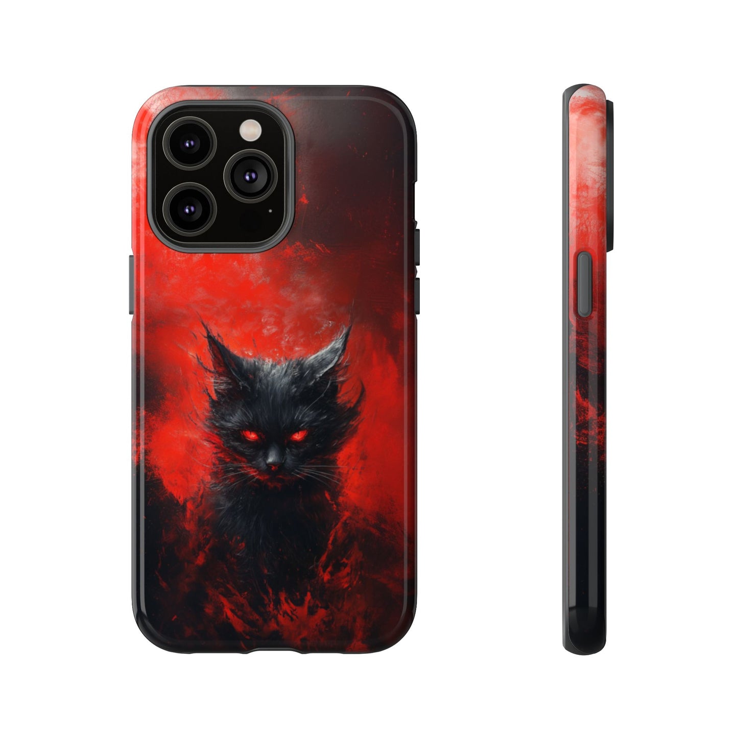 Fire Demon Black Cat - Tough iPhone Case