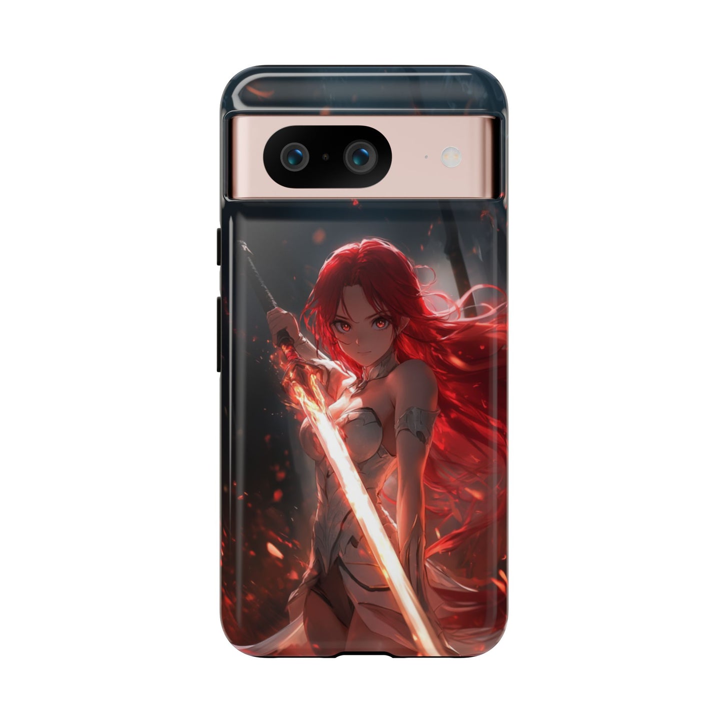 Crimson Ember Warrior – Tough Google Pixel Case
