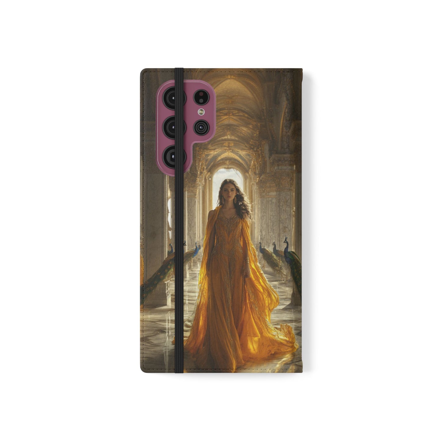 Hera Golden Palace Peacock Goddess - Wallet Flip Case