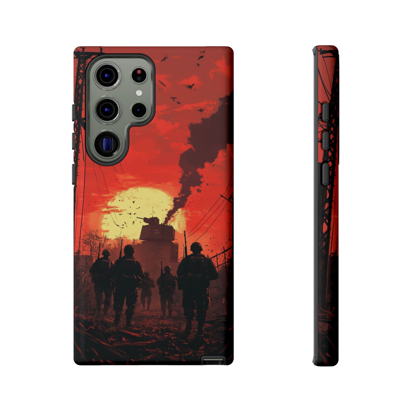 Dystopian Sunset Soldier Phone Case - iPhone, Google Pixel, Samsung Galaxy