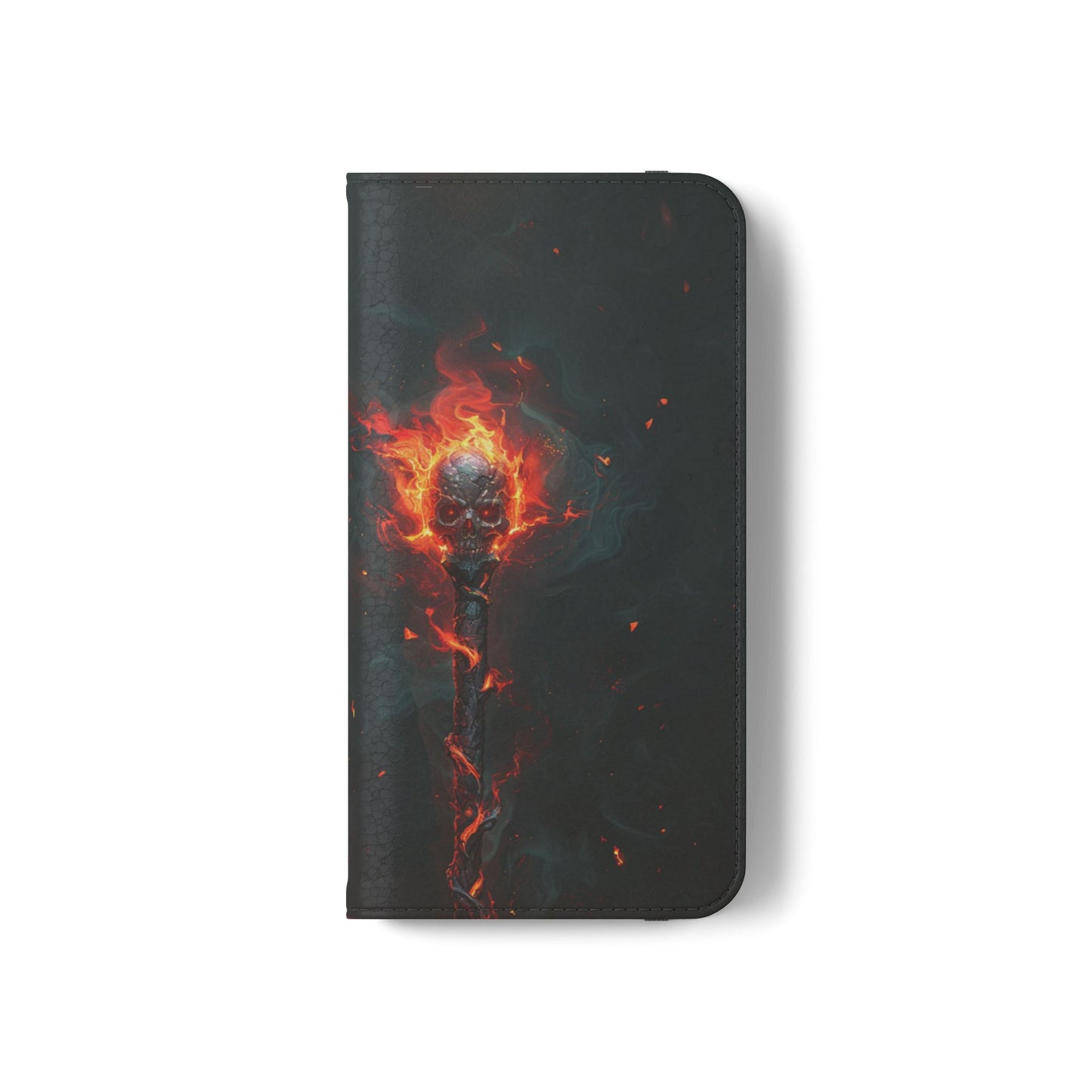 Inferno Skull Staff - Wallet Flip Case