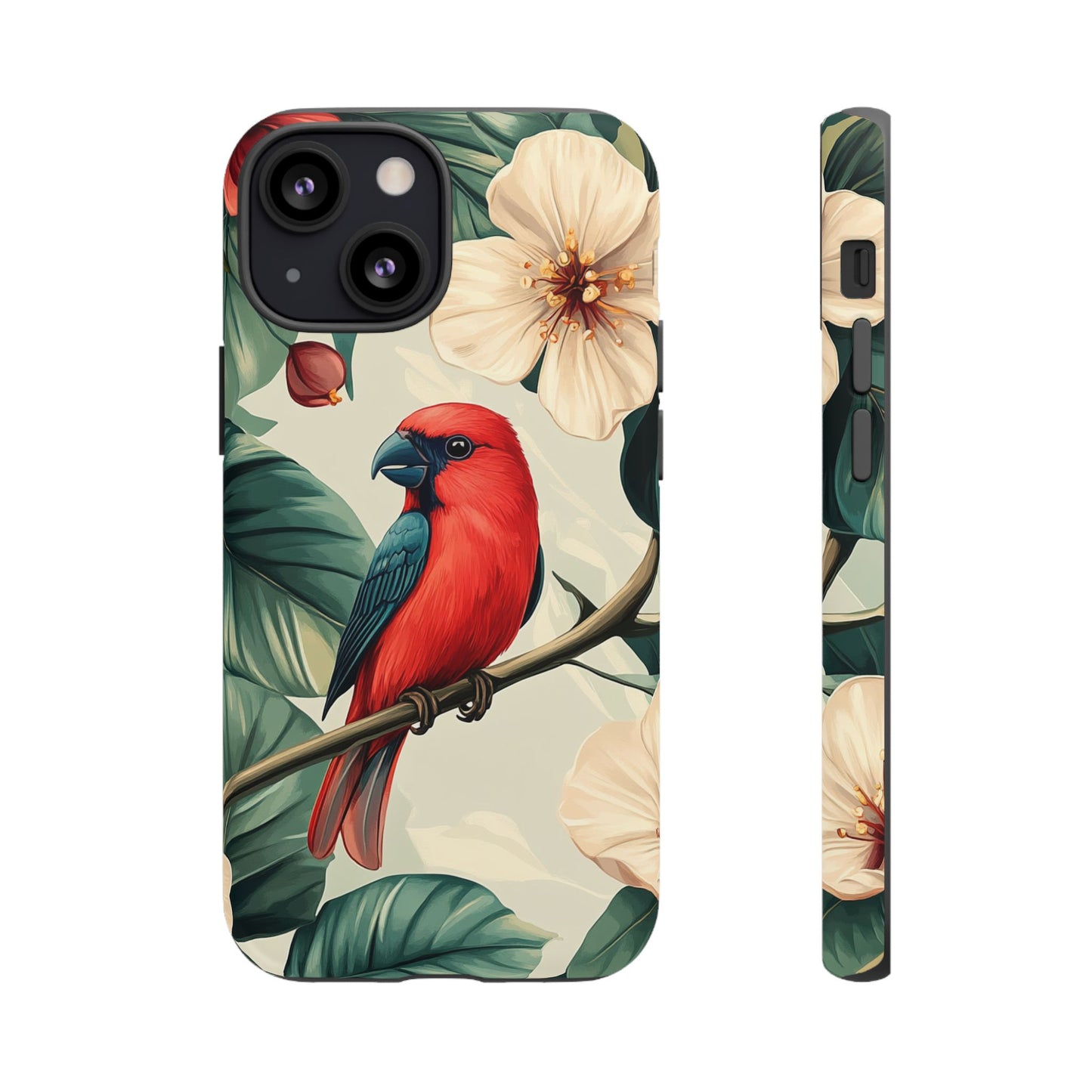 Tropical Bird and Hibiscus Phone Case – iPhone, Google Pixel, Samsung Galaxy