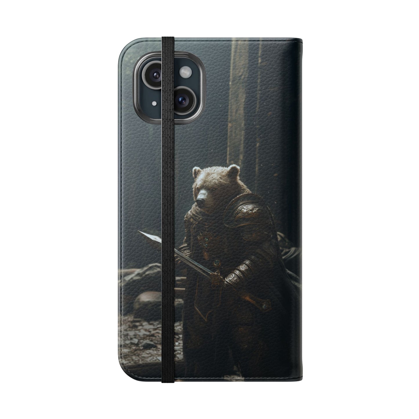 Medieval Bear Warrior Knight - Wallet Flip Case
