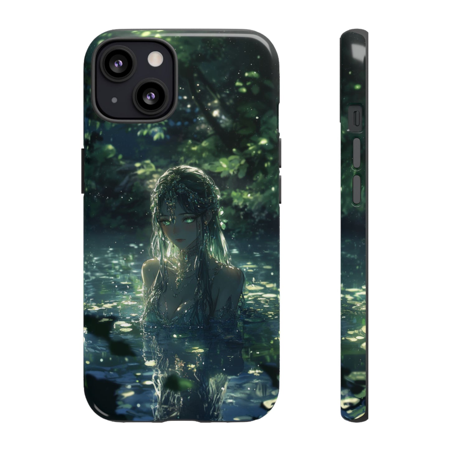 Forest Water Nymph Green Eyes Pond - Tough iPhone Case