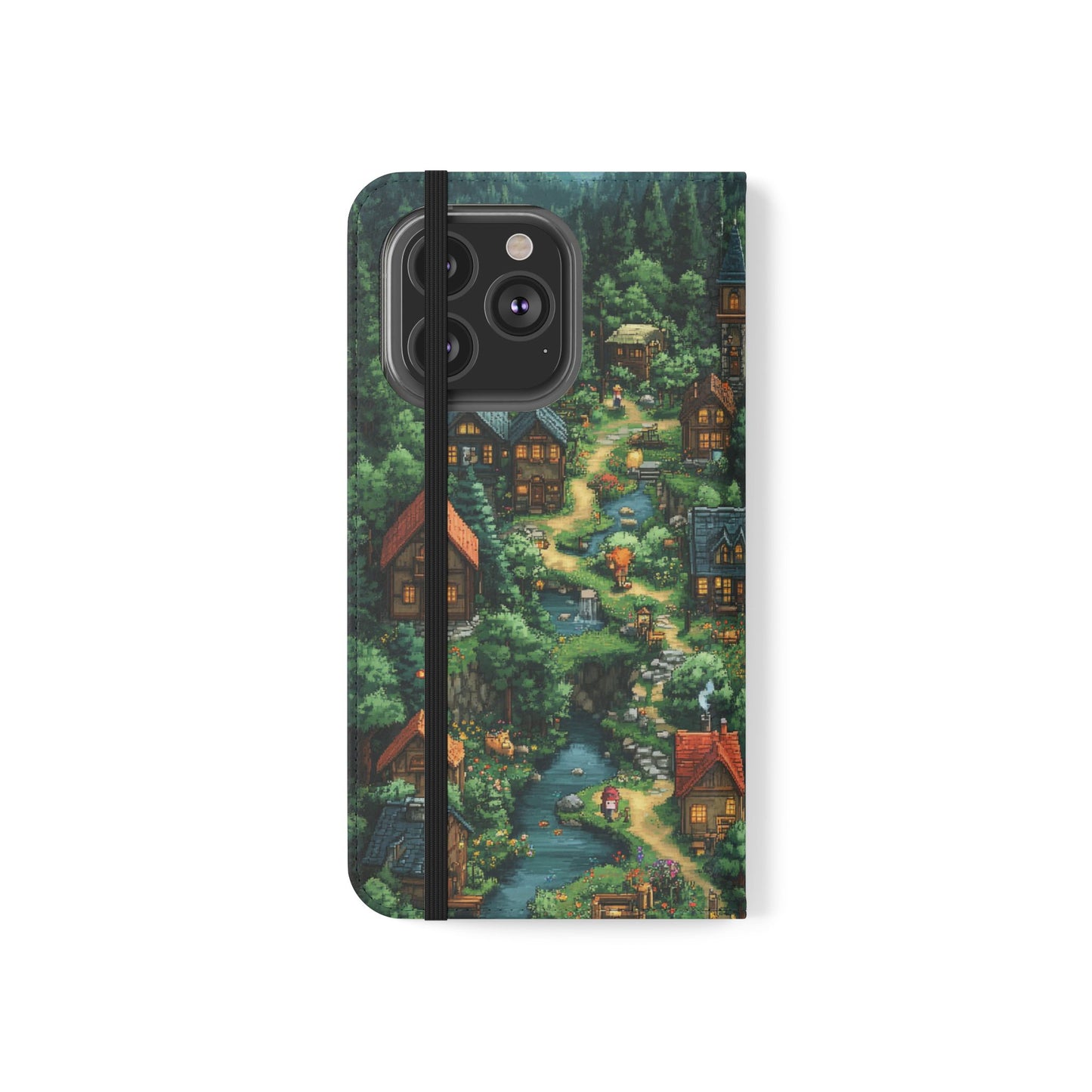 Pixel Forest Hamlet - Wallet Flip Case