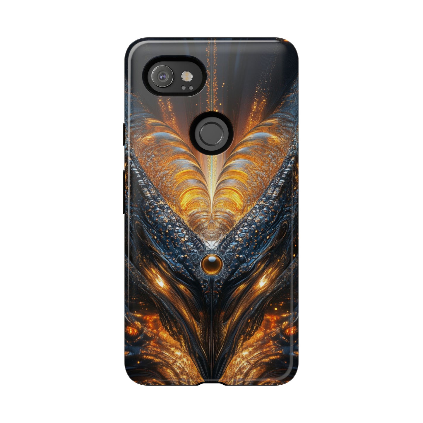 Obsidian Flare Fractal – Tough Google Pixel Case