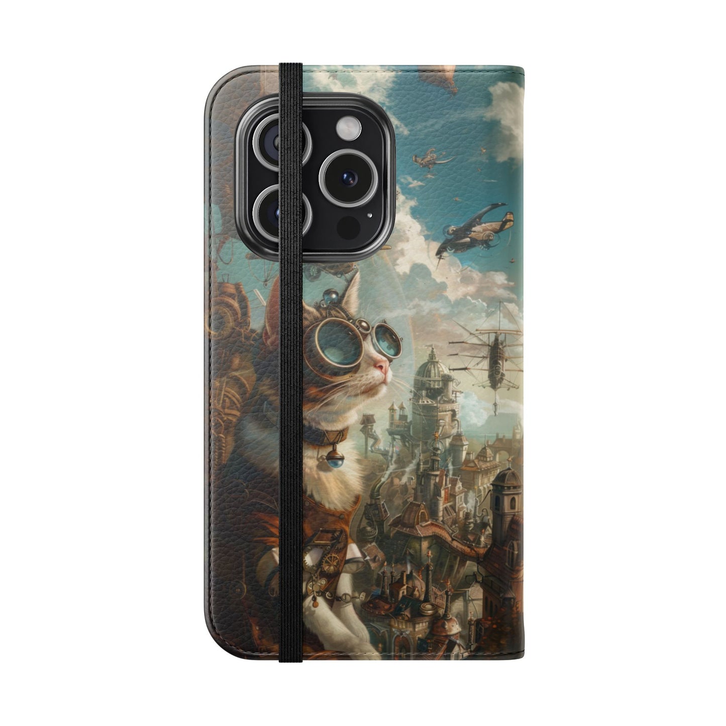 Steampunk Aviator Cat - Wallet Flip Case