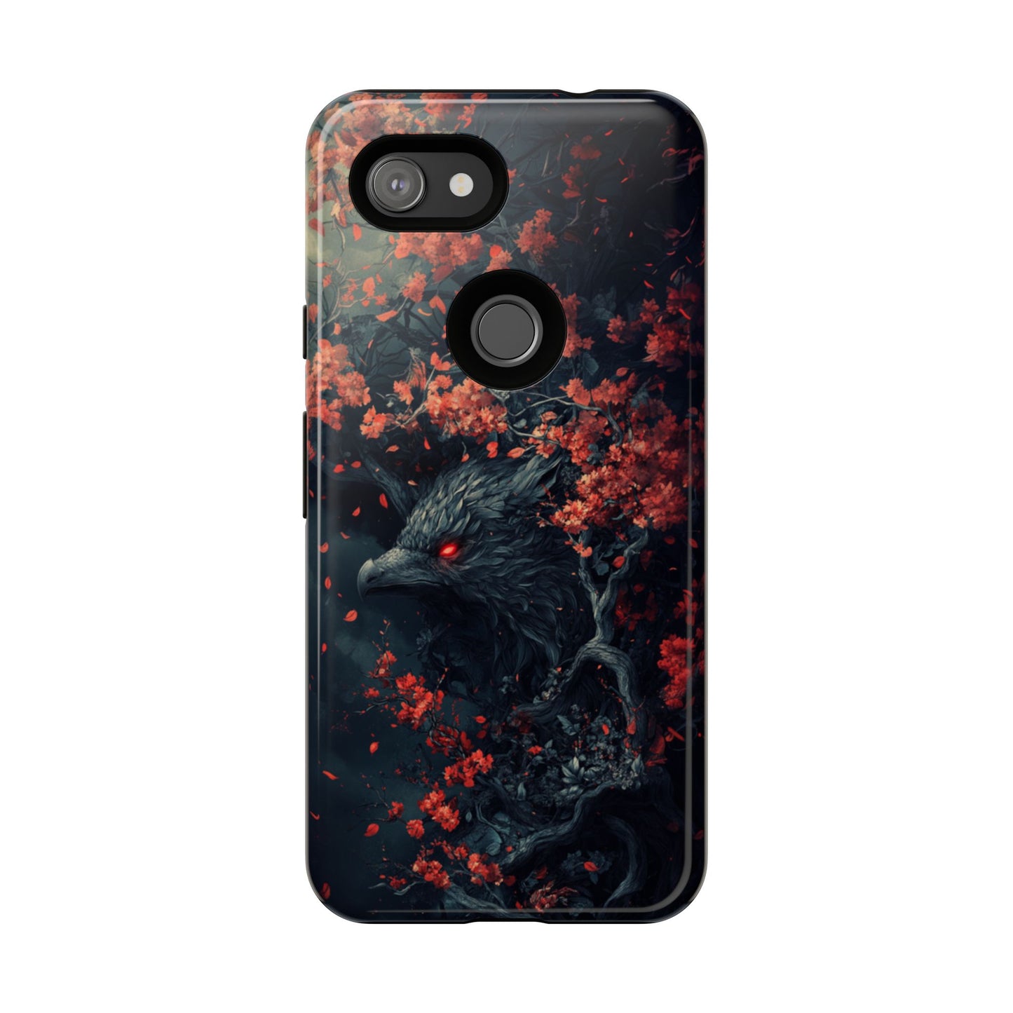 Crimson Raven Bloom – Tough Google Pixel Case