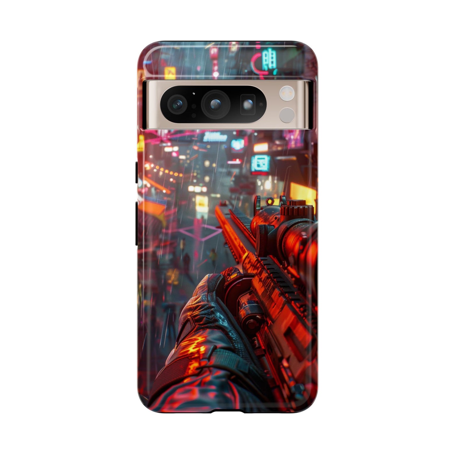 Neon Rain Sniper – Tough Google Pixel Case