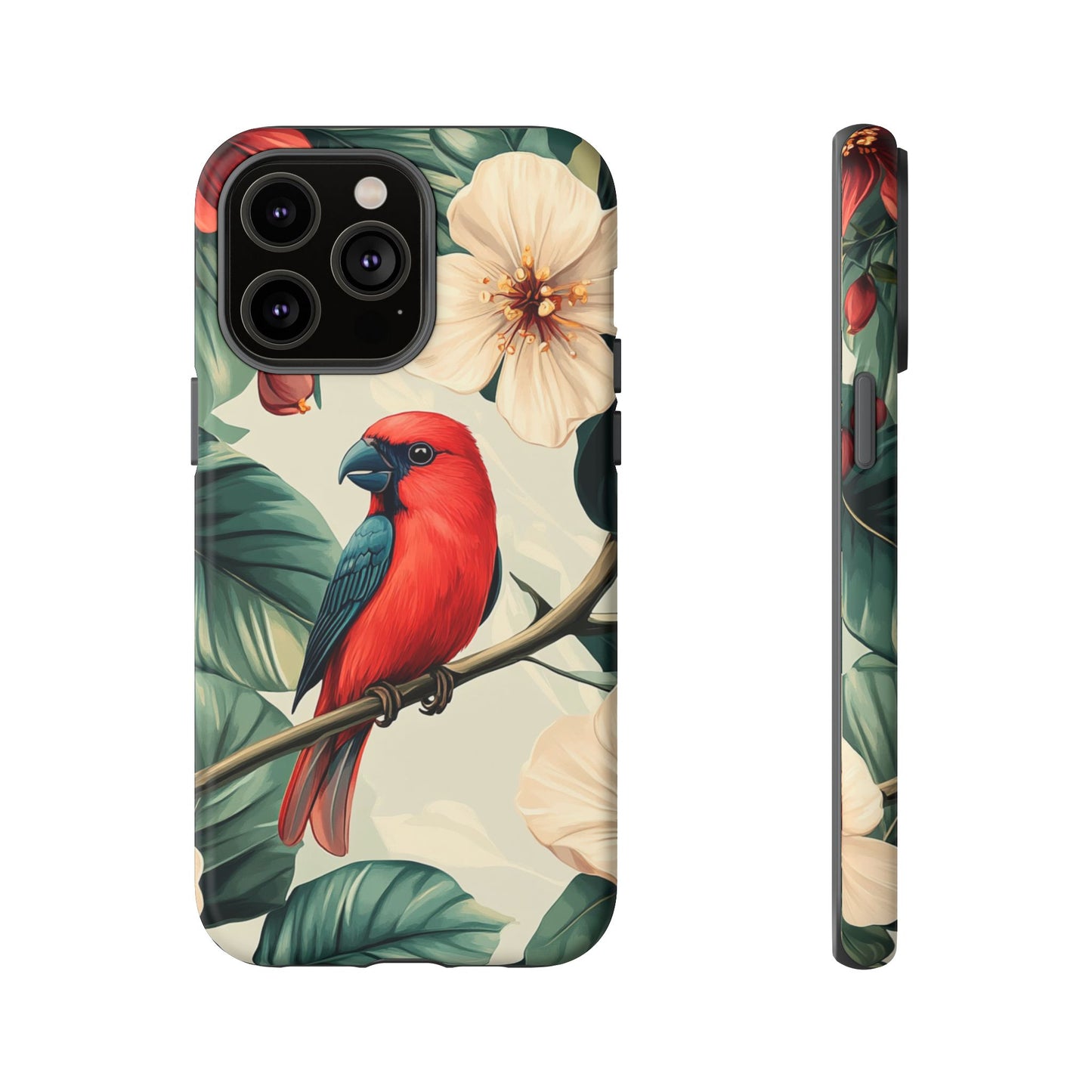 Tropical Bird and Hibiscus Phone Case – iPhone, Google Pixel, Samsung Galaxy