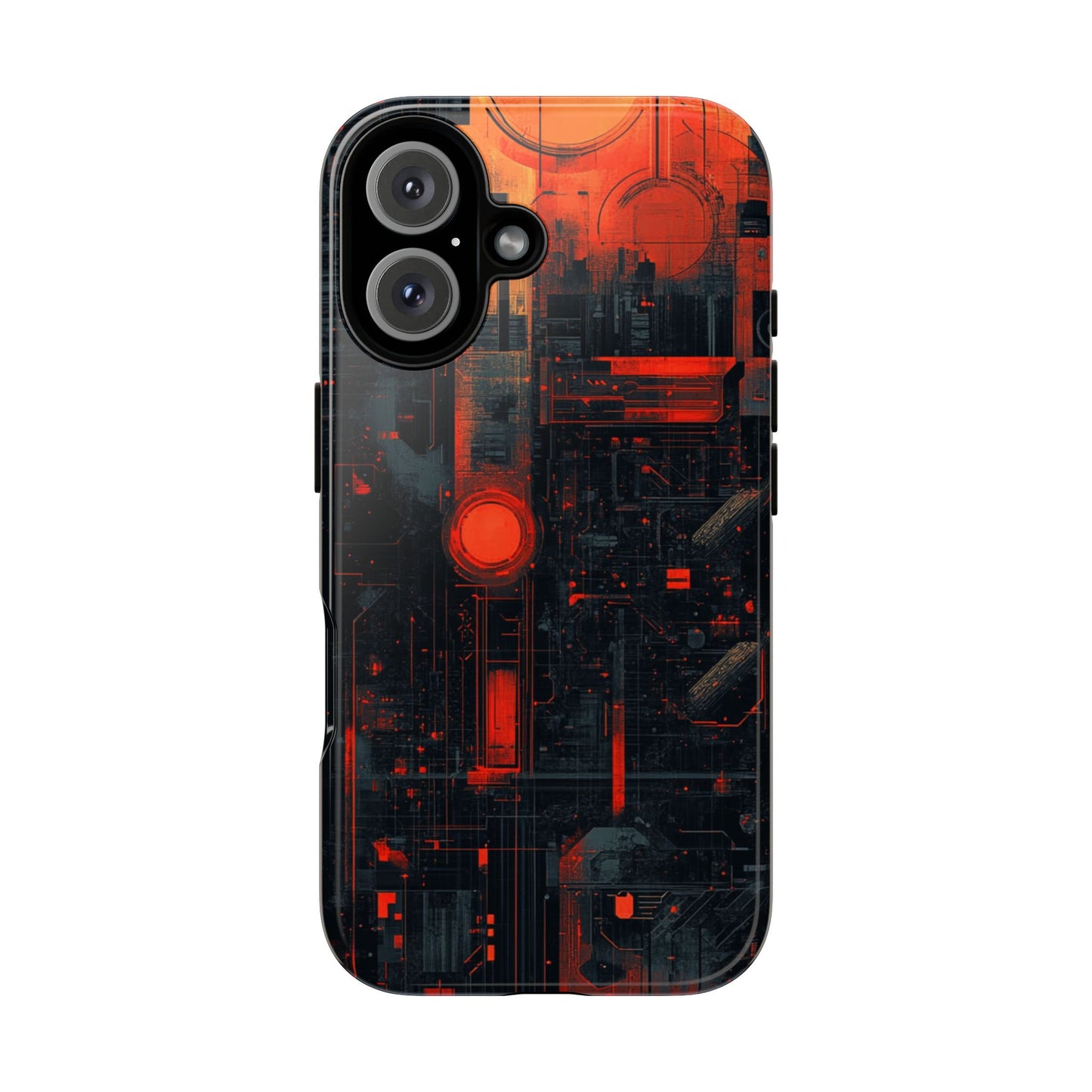 Neon Circuit Matrix – Tough iPhone Case
